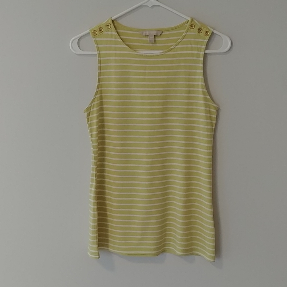 Banana Republic Factory Yellow and White Tank